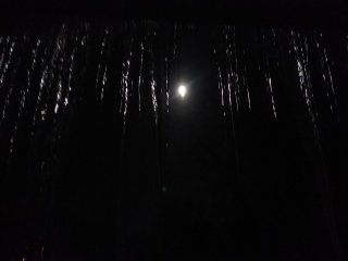 Круглая луна смотрит в окно